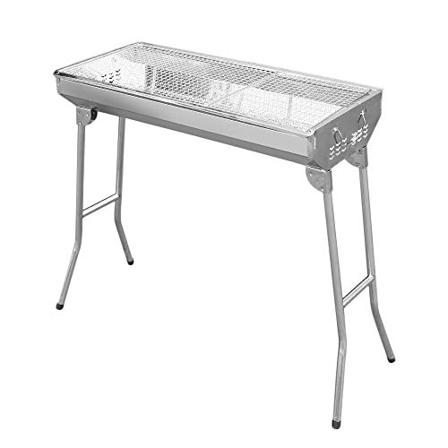 Folding BBQ Grill, Edelstahl Verdickung Edelstahl Holzkohle Grill Rack, Für Outdoor Camping Picknick Kochen Wandern Garten BarbecueParty