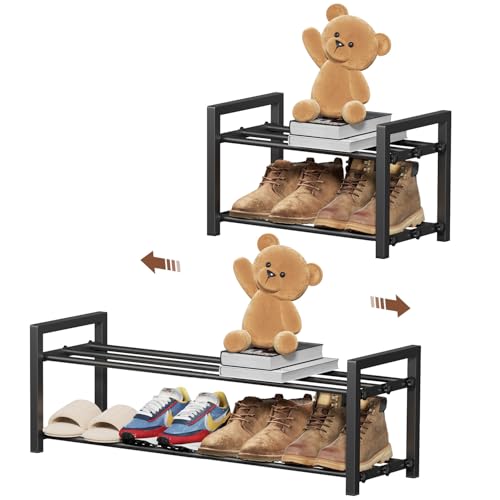 2-Tier Expandable Shoe Rack Storage Organizer