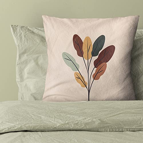 Kit 3 Capas de Almofada Floral Suede Ziper Invisível (Ondas + Flor Abstrato + Floresta - 45 x 45cm)