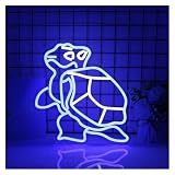 LEMST Luces de neón Letrero De Neón De Tortuga Hibisco, Regulable, Alimentado Por USB, Para Dormitorio, Sala De Estar, Oficina, Decoración De Pared, 33cmx36.5cm