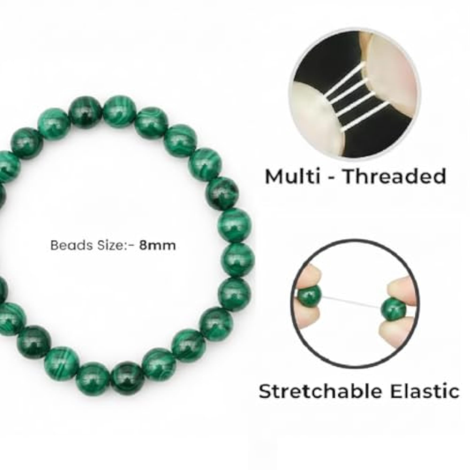 Healing Crystal Beaded Bracelet for Balance & Harmony
