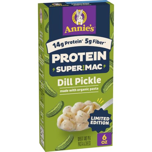 Annie's Protein SUPER! Mac Dill Pickle Flavor Pasta and Cheese, 6 oz