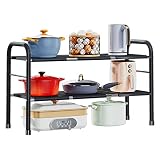 Simple Under Sink Kitchen Rack Expandable Cabinet Shelf Organizer Rack have 2-tier 6 pcs Removable P