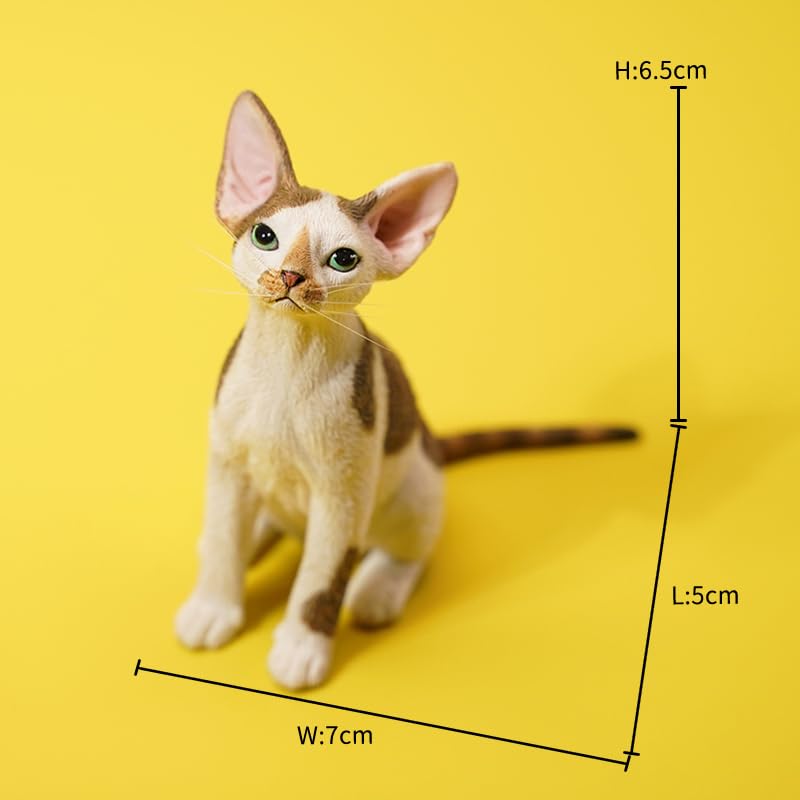 Statuette Devon Rex AMITD chat blanc avec une couronne aux finitions de luxe - 2