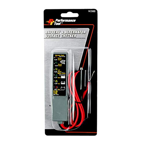Performance Tool W2980 12V Battery and Alternator Tester with Easy-to-Read