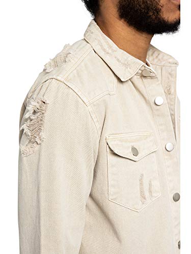 Image of VICTORIOUS Men's Distressed Denim Jacket
