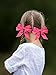 Furling Pompoms Cute Hair Bow Clip with Tail, Ribbon, Hot Pink, 2pcs - Party Hair Accessories for Women