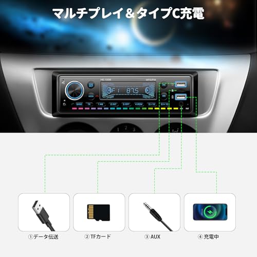 auometo カーオーディオ 1DIN Bluetooth対応
