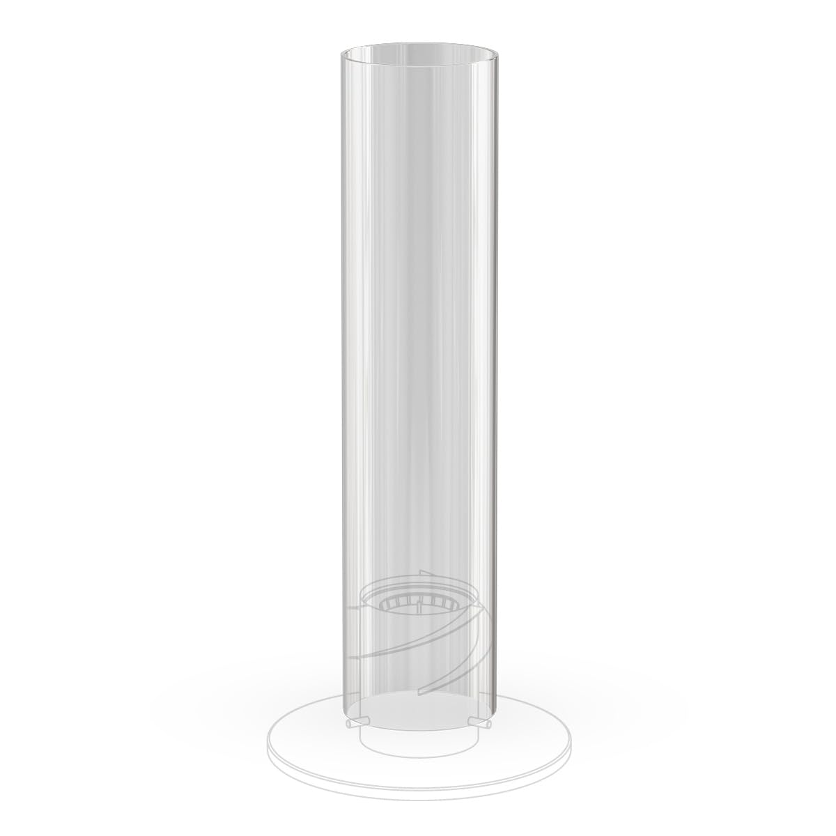 höfats - Spin 1500 Ersatzglas - Ersatzteil für Spin 1500 Tischfeuer, Fackel, Hängefeuer, Tischkamin - Glaszylinder aus hitzebeständigem Borosilikatglas - Ø 14,5 cm, Höhe 62 cm