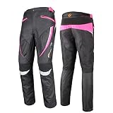 Women Motorcycle Pants Mesh Summer Waterproof & Knee And Hip CE Armored Adventure Touring Trousers f