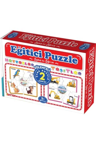 Hayvanlar ve Taşıtlar Eğitici Çark Puzzle
