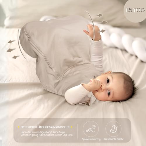 Gigoteuse bébé en coton et élasthanne extensible lulumoon 70 cm - 4