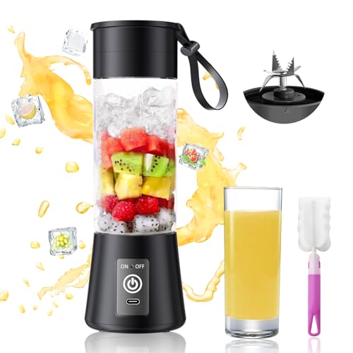 Image of 2026 New Portable Smoothies Blender - 13 Oz Personal Blender Cordless | Small Blender with 6 Blades & 380ML Cup BPA Free, High Blending Speed Suit for Making Fresh Juice in Travel Sports