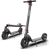 Electric Scooter, with Detachable Battery, Powerful 400W Motor & Max Speed 19 MPH, 9-inch Dual Density Tires, Folding...