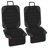 Sinvitron Car Seat Protector, 2Pack Seats Protector with Leather and Fabric Padding, Non-Slip Backin