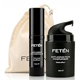 FETEN Crema Antiarrugas y Contorno de Ojos para Hombre - Pack Regalo Cremas Antiedad Hombre, Rutina Cuidado Facial Básico, Men Skincare Set, Estuche de Cosmética para Regalar