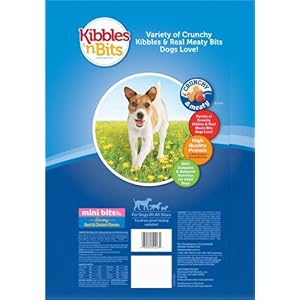 Kibbles N Bits Small Breed Mini Bits Savory Beef Chicken Flavors Dog Food 16 PoundPack of 1
