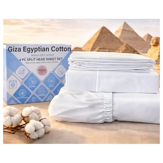Top Split King Sheets Sets for Adjustable Bed-Sleep Number Sheets Split Top King-King 34" Top Split King Sheets -4 Pcs Set Split Top King Sheets 100% Giza Cotton Upto15-18" Deep (White )