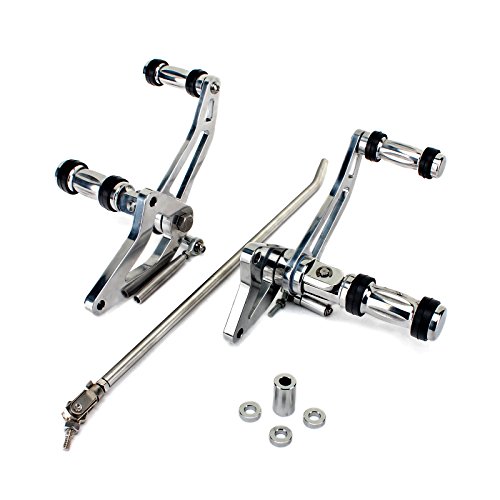 TARAZON Para VT600C VT 600 Shadow 1988-2007 Mandos Avanzados Estriberas Reposapiés Pedales extensión Plata