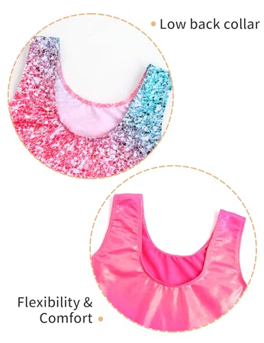 Image of 2 Pack Leotard for Girls Gymnastics Sparkly Sleeveless Unitards