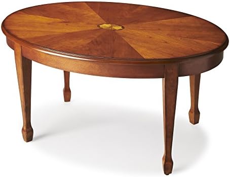Butler Clayton Olive Ash Burl Oval Coffee Table