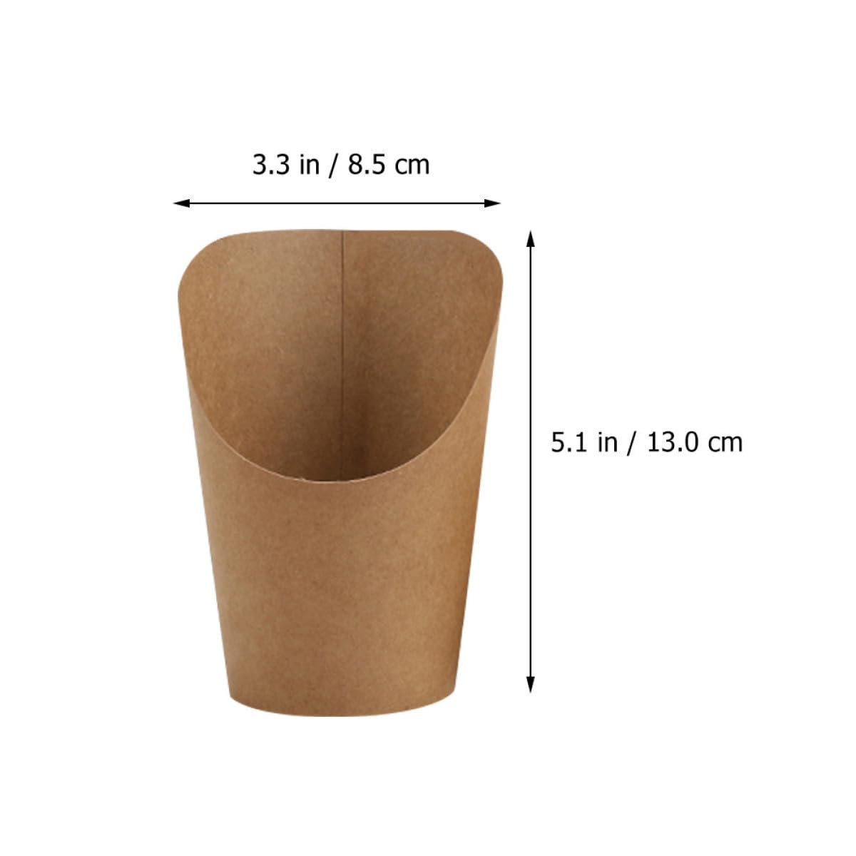 YARNOW 50pezzi Coni di Carta per Patatine Fritte Coni di Carta da Asporto Contenitori Snack Waffle Biodegradabili
