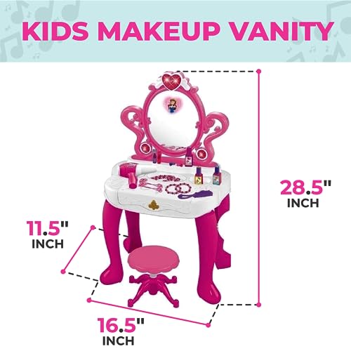 Wolvol WV-VANITY K Princess 2-In-1 Toddler Vanity Set thumb #4
