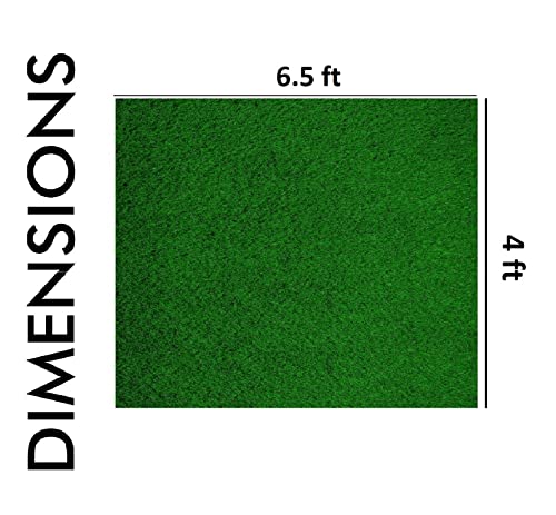 Image of Yellow Weaves High Density Artificial Rectangular Grass Carpet Mat For Balcony,Lawn,Door-(6.5 X 4 Feet),Green