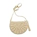 A+TTXH+L Borsa Spiaggia Estiva Borsa Summer Retro Straw Beach Beach Borsa Tessuta Nappe per Borse a Tracolla Donne con Scollo a Tracolla a Tracolla con Croce all'Uncinetto (Color : Beige)