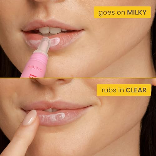 Image of Burt's Bees Lip Milk, Daily Lip Moisturizer, Sweet Strawberry, Vitamin Enriched Moisturizing Lip Balm with Almond Milk and Jojoba Oil, Hydrating for Softer Lips, 1 Tube, 0.34 Fl Oz