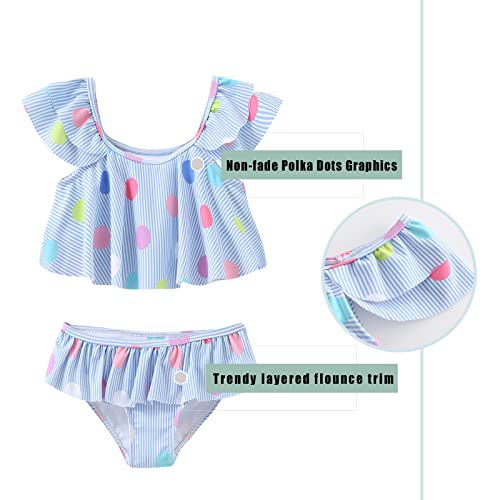 Girls Bikini Swimsuits Two Piece Tie Dye Bathing Suit for Kids Hawaiian Swimwear Set 3-16 Years3