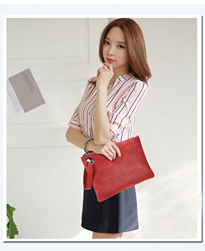 Evening Bags Purse Envelop Clutch Chain Shoulder Womens Wristlet Handbag Foldover Pouch - Image 3