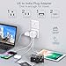 2 Pack US to India Plug Adapter, Type D Travel Adapter with 3 Outlets 3 USB Charger (2 USB C Ports), India Power Adapter Converter for USA to India, Bangladesh, Maldives, Pakistan, Nepal, Sudan