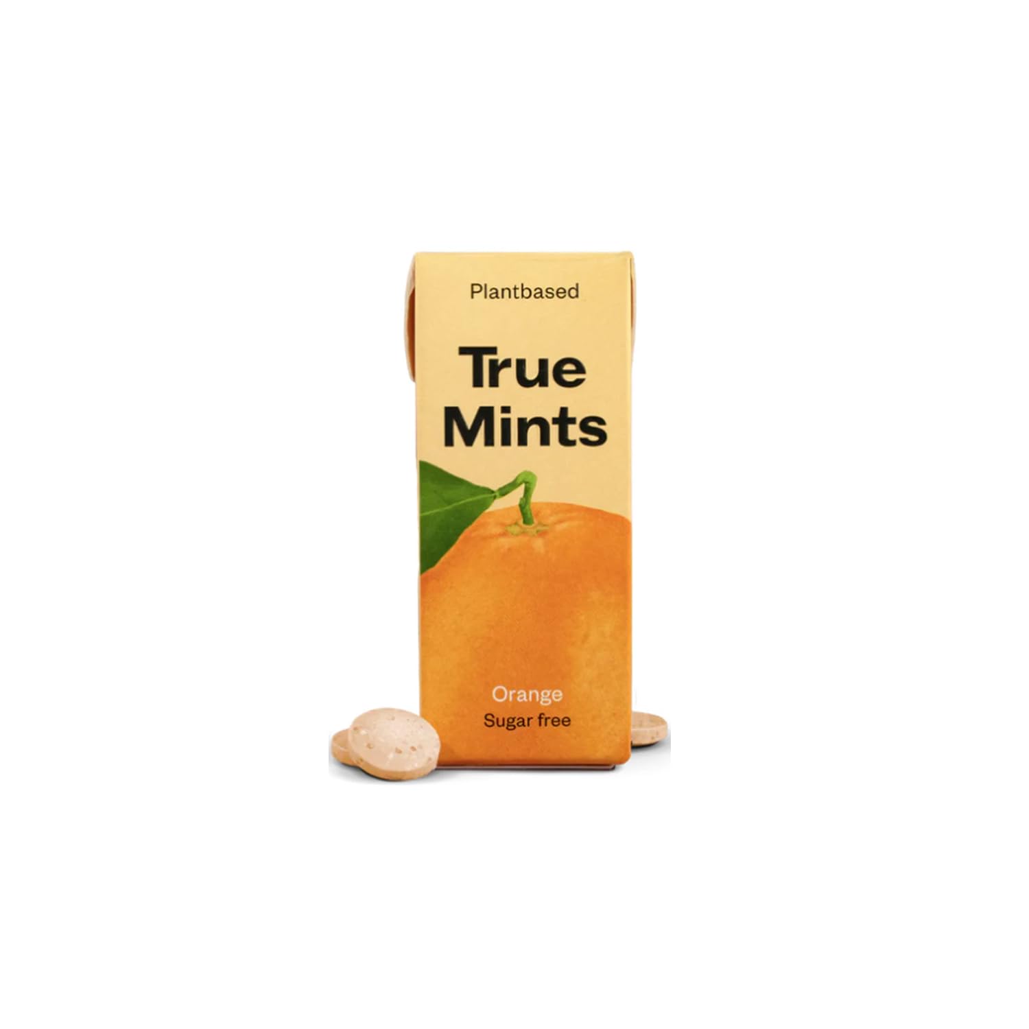 True® Mints | Caramelos de naranja sin azúcar | Caramelos pequeños con sabor a naranja | Caja de pastillas de naranja - 6 x 13 g