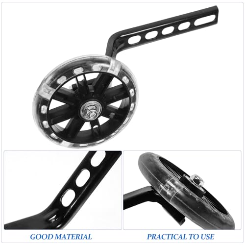 Ruedas de Entrenamiento FOMIYES para Bicicletas, 2 piezas, resistentes al desgaste, con montaje ajustable y estabilizadores de equilibrio con luces intermitentes, accesorios para bicicletas miniatura 7