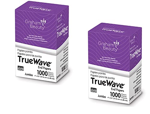 Graham Beauty Salon Truewave Jumbo End Paper 1000 Pack - HC-26067 Pack of 2
