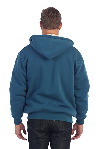 Image of Gioberti Men's Soft Heavyweight Sherpa Lined Fleece Hoodie Jacket