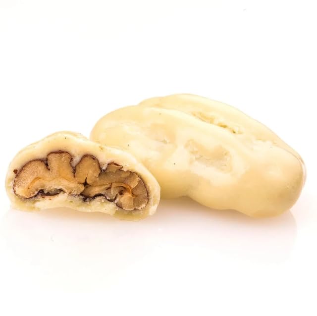 NOIX DE PECAN ENROBEE CHOCOLAT BLANC DUBAI 100g CROQUANTES ET FONDANTES RECETTE GOURMANDE QUALITÉ PRENIUM ENROBAGE CHOCOLAT BLANC