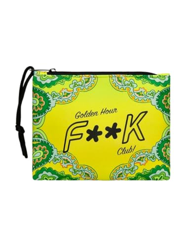 Pochette Da Unisex Marchio F**K, Modello FK24-A035, Realizzato In Sintetico. Giallo Lime Giallo