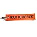Rotary13B1 - Insert Before Flight Keychain - Orange/Black