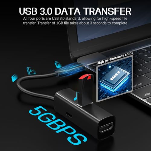 Image of Verilux USB C Hub 3 in 1 USB 3.0 Hub 4K HD USB C to HDMI Hub Support PD100W Charging & 5Gbps Data Transfer Universal USB C Hub for Phone, PC, Laptop, Flash Drive