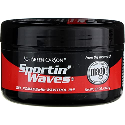 U/S Ss Sprt'Wave Pom Reg Size 3.5oz Beauty Enterprises Softsheen Carson Sportin Waves Gel Pomade W/Wavitrol 3.5