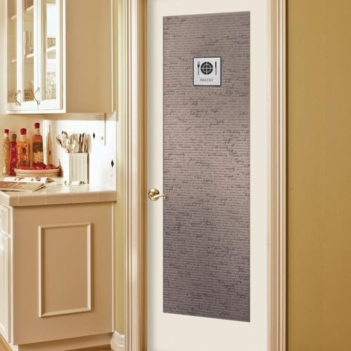 Image of Premium Brush Finish Square Silver Acrylic Pantry Sign Easy Mount Self-Adhesive Tape 5.8 Inch Signage Office Corporate Hospital Business Society Resort Hotels Clubhouse Clinic