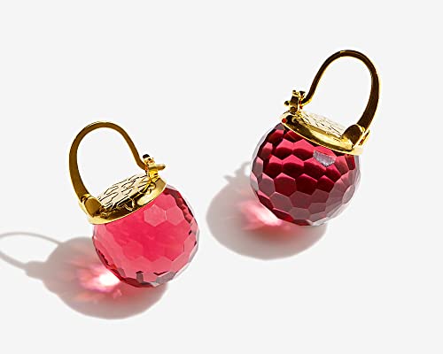 Image of Crystal Earrings for Women, Sparkly Austrian Crystal Disco Ball Earrings, 18K Gold Plated Post Drop Earrings with Colorful Spheres, Hypoallergenic & Lightweight, Ideal Gift for Her