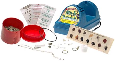 Close-up of the red tumbler barrel and lid, showing the grooves for sealing.