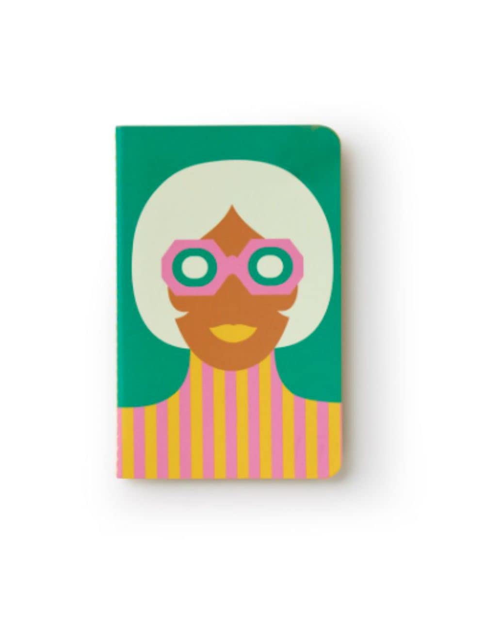 PdiPigna Olimpia Zagnoli Green Midsized Sewn Lined Notebook