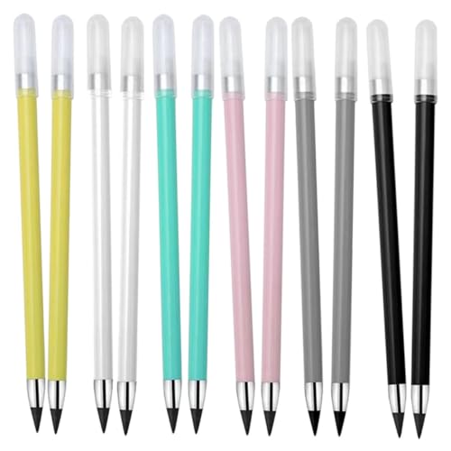 Veemoon 12Piezas Lápiz Sin Tinta de Lápices Reutilizables con Borrador y Prácticos para y Dibujar para y Profesionales