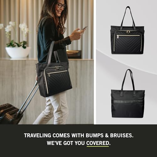 KENNETH COLE Reaction Chelsea Quilted Chevron 15" Laptop & Tablet Business Tote With Removeable Shoulder Strap