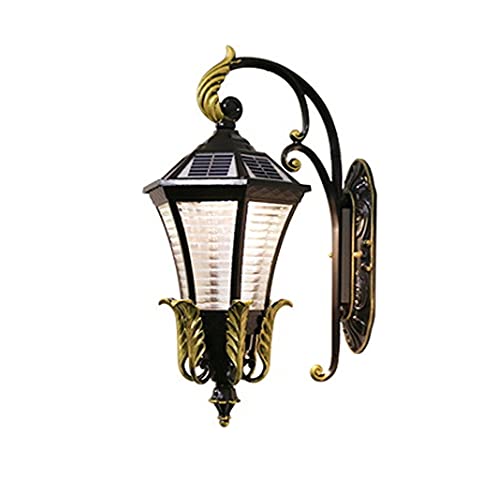 Lampe applique murale style rétro avec décoration de feuille créative pour extérieur