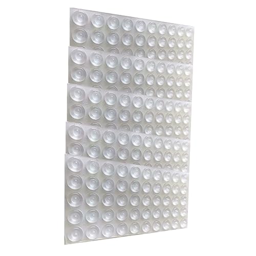 FUNOMOCYA 200Pcs Self Adhesive Cabinet Door Bumpers Noise Dampening Pads for Furniture Wall Protectors Easy Peel Off Installation for Cabinets and Appliances